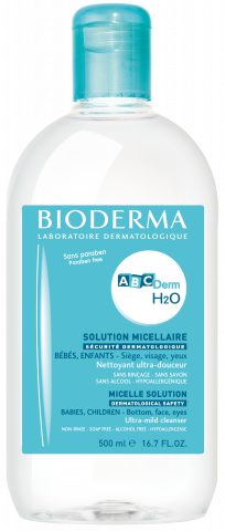 BIODERMA produktová fotka, ABCDerm H2O 500 ml, starostlivosť o detskú pokožku, micelárna voda