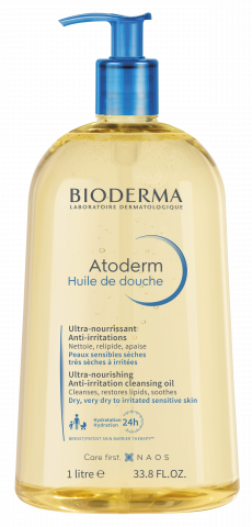 BIODERMA produktová fotka, Atoderm Sprchový olej 1 l, sprchový olej na suchú pokožku