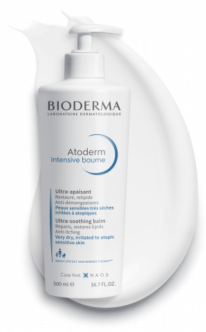 BIODERMA produktová fotka, Atoderm Intensive Baume 500 ml, výživný telový balzam na suchú pokožku