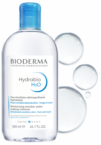 BIODERMA produktová fotka, Hydrabio H2O 500 ml, micelárna voda na dehydratovanú pokožku