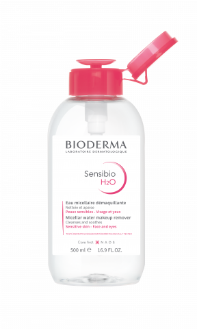 BIODERMA produktová fotka, Sensibio H2O 500 ml, micelárna voda na začervenanú pokožku