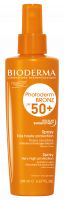 BIODERMA produktová fotka, Photoderm BRONZ Sprej SPF 50+ 200 ml, opaľovací olej na citlivú pokožku